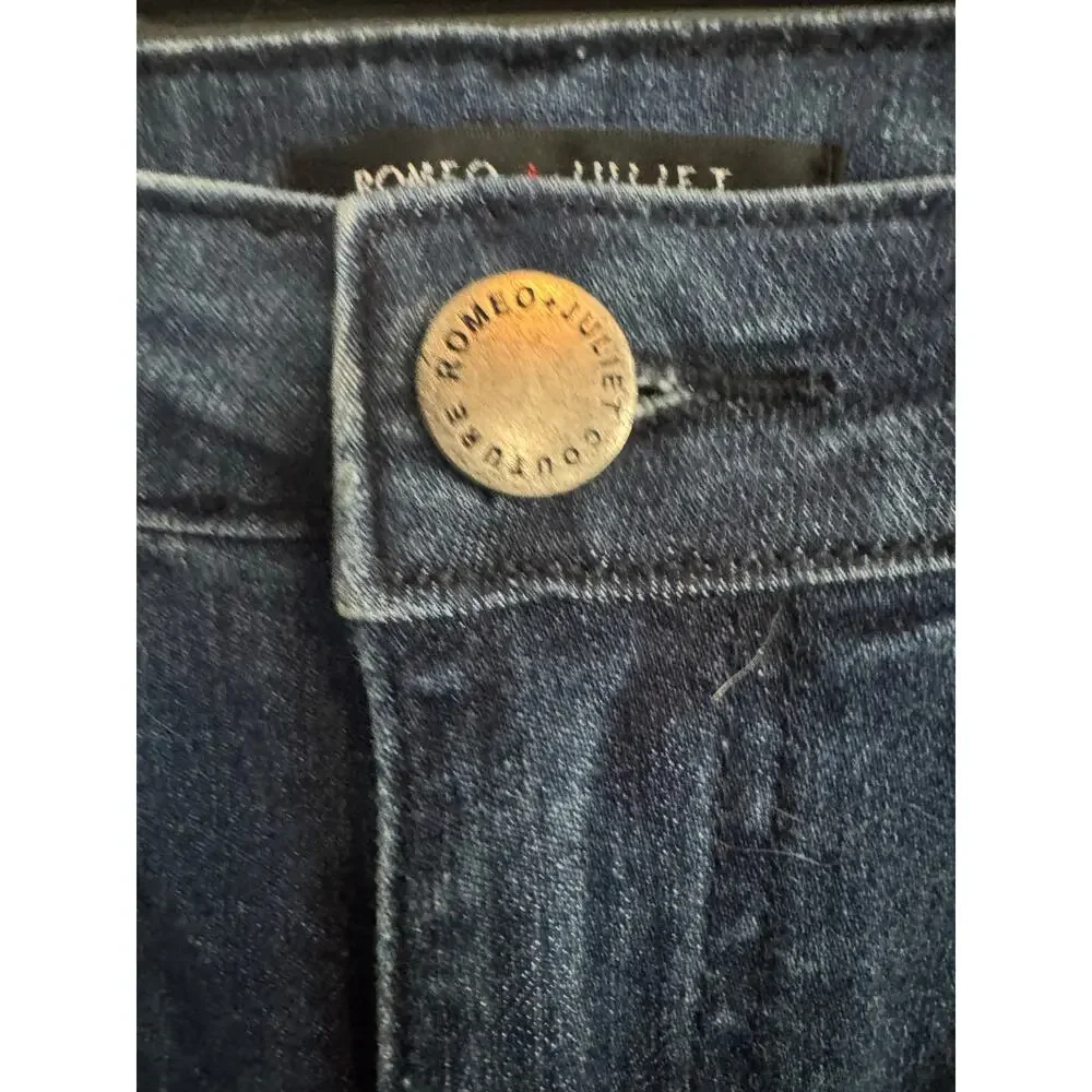 ROMEO & JULIET $185 Spring Garden Embroidered Ankle Slim Jeans Size S